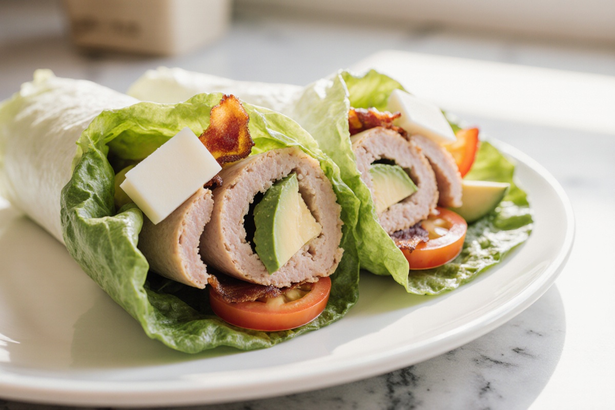 Crispy Keto Turkey Club Lettuce Warps