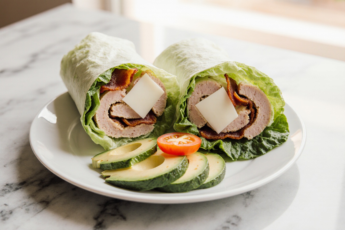 Crispy Keto Turkey Club Lettuce Wraps