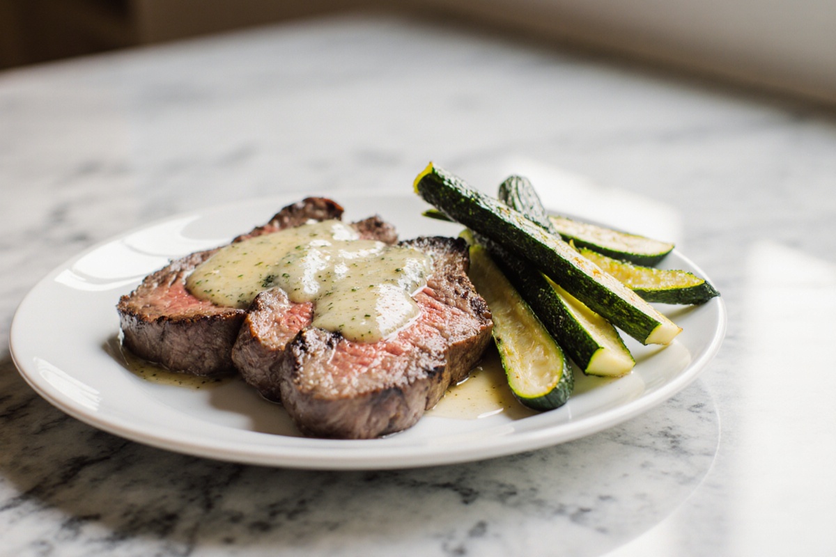 Garlic Butter Steak & Zucchini
