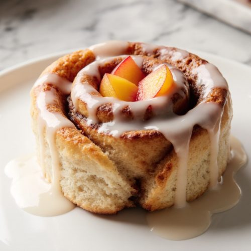 Peach Cobbler Cinnamon Rolls