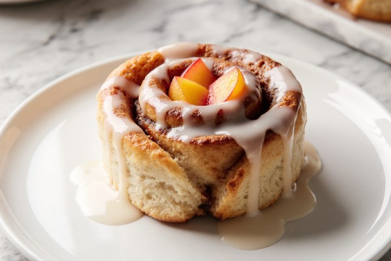 Peach Cobbler Cinnamon Rolls