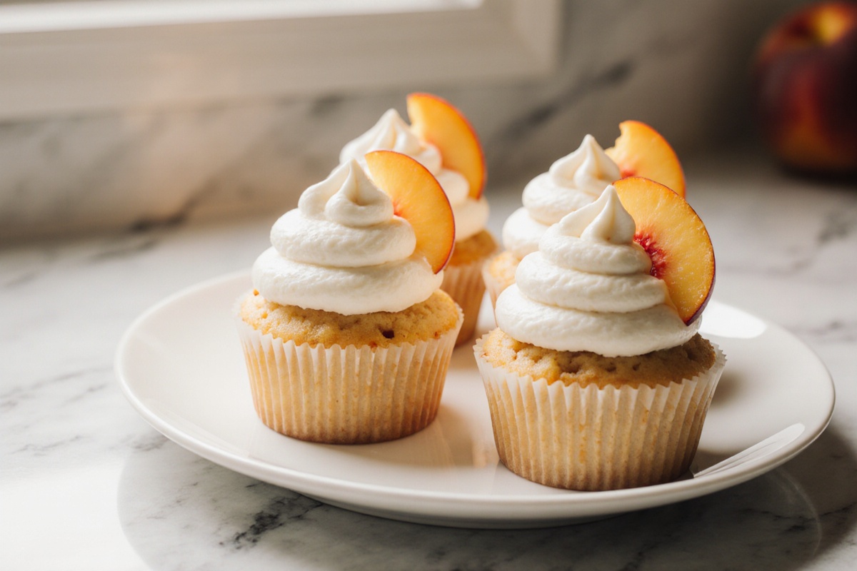 Peach Cobbler Cupcakes