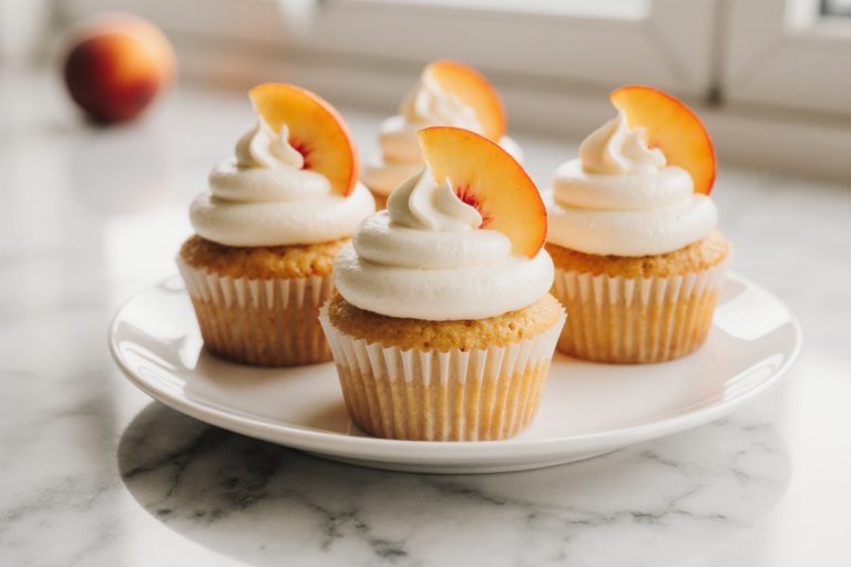 Peach Cobbler Cupcakes