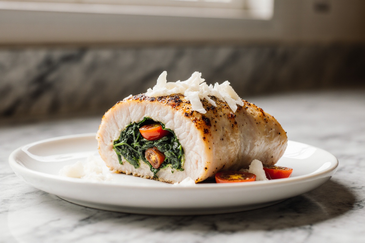 Sundried Tomato Spinach and Cheese Stuffed Chicken