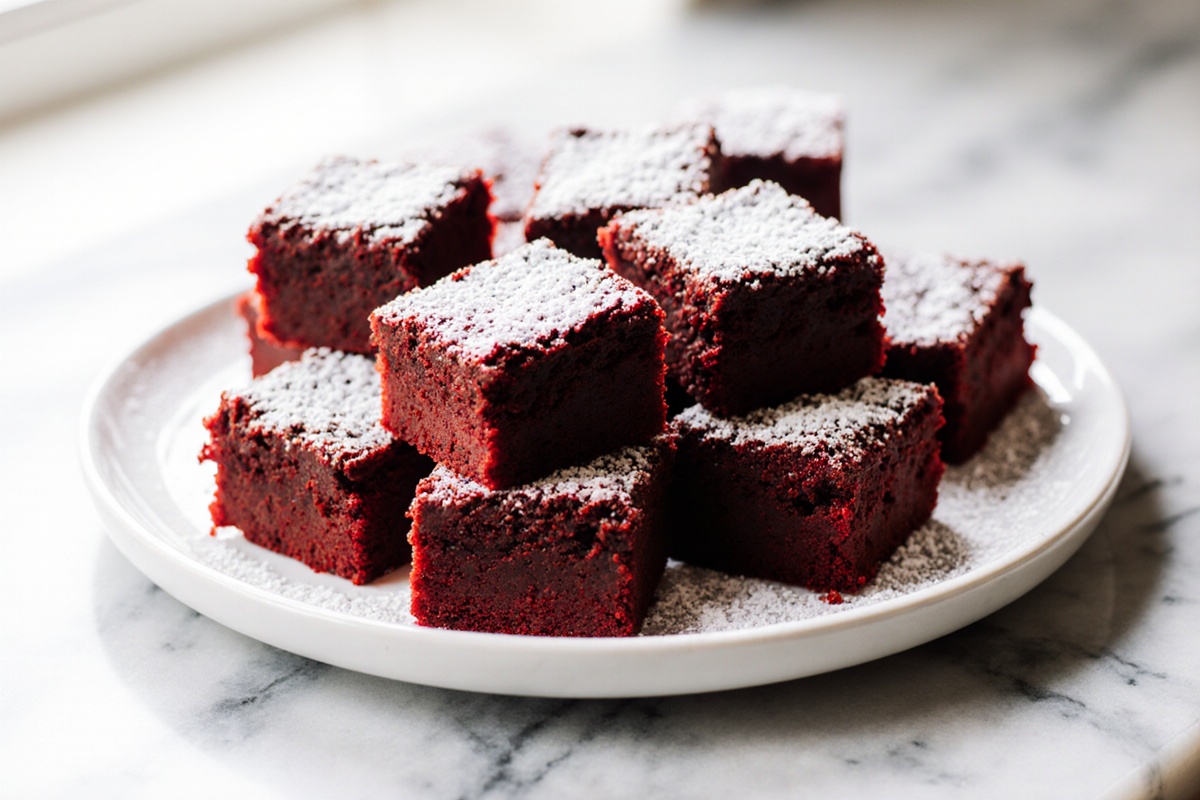 Sweet Red Velvet Brownie Bites