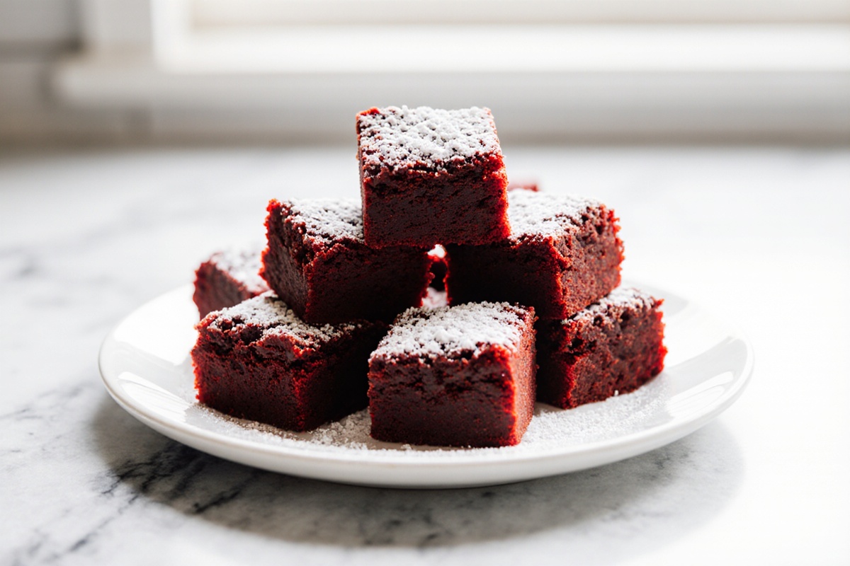 Sweet Red Velvet Brownie Bites