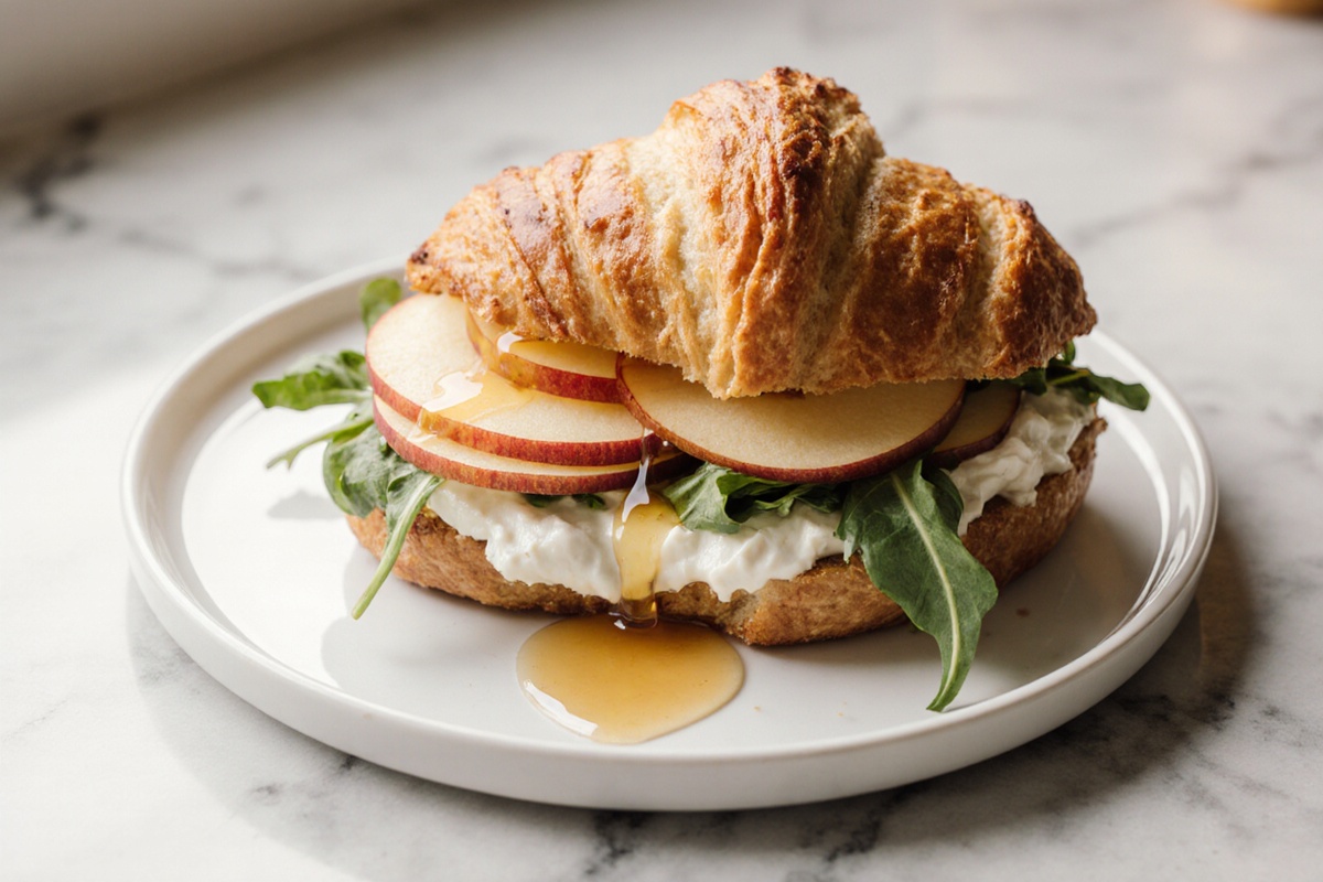 Apple and Goat Cheese Croissant Sandwich