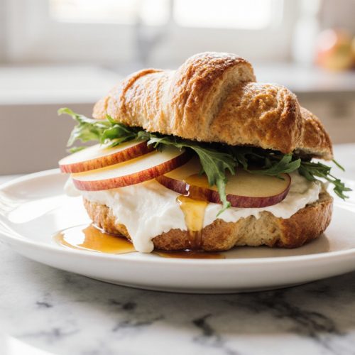 Apple and Goat Cheese Croissant Sandwich