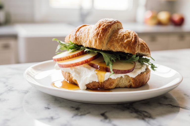 Apple and Goat Cheese Croissant Sandwich