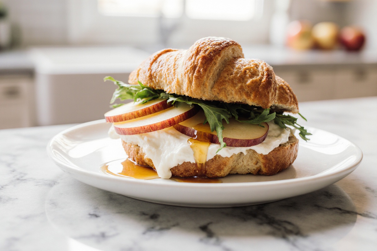 Apple and Goat Cheese Croissant Sandwich