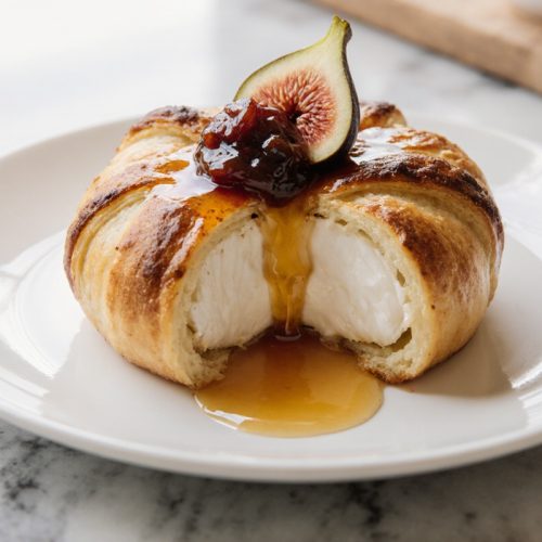 Baked Brie in Puff Pastry With Honey and Fig
