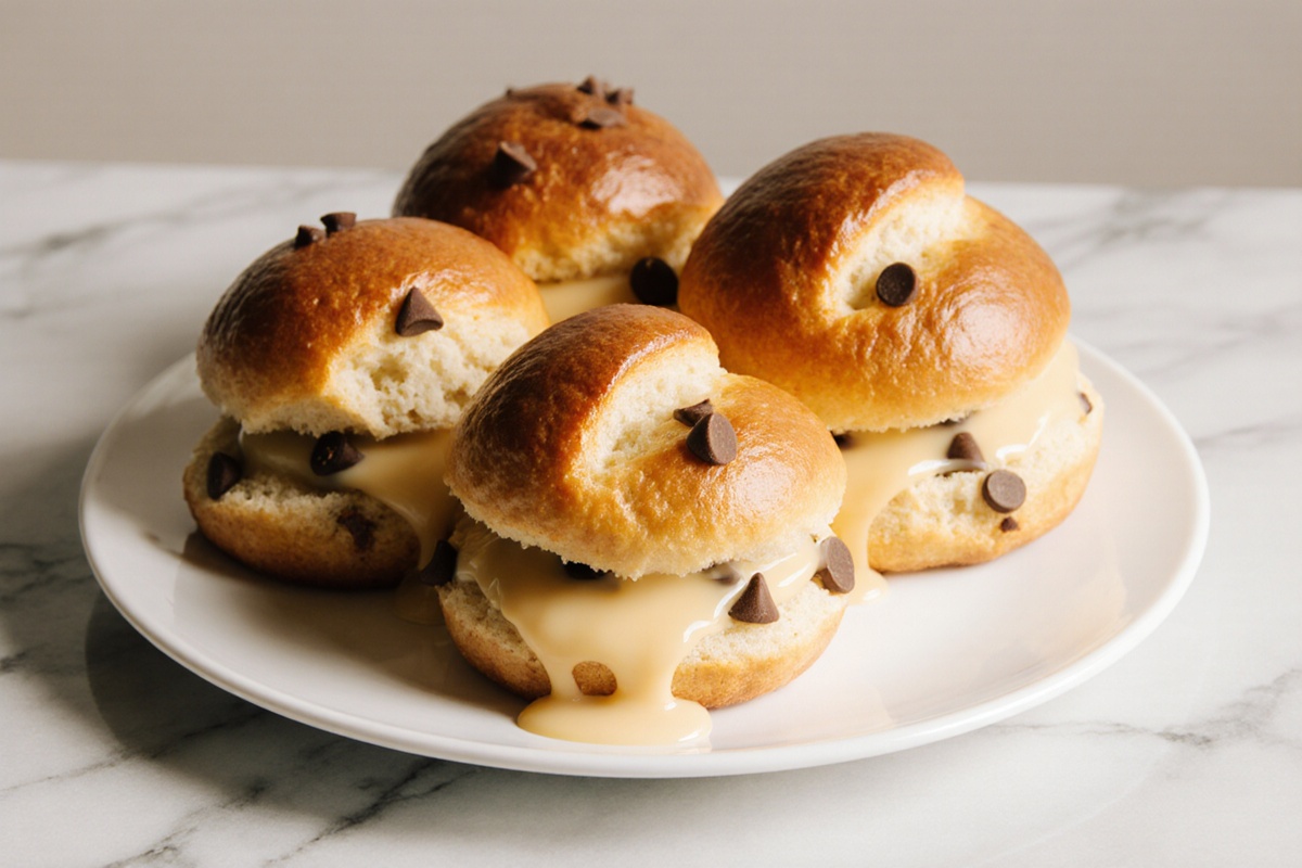 Chocolate Chip Vanilla Custard Brioches