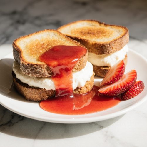 Fried Strawberry Cheesecake Sandwiches
