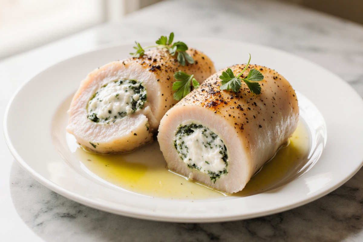 Herbed Ricotta Chicken Rolls