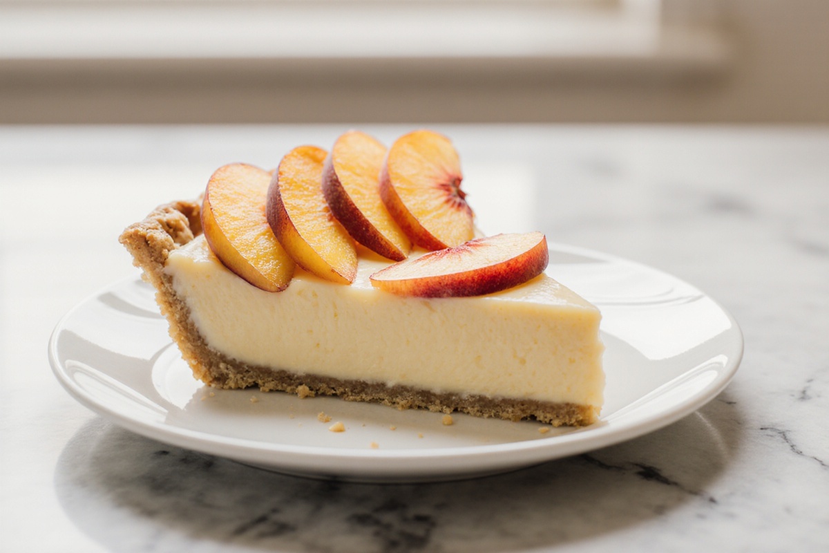 Homemade Peach Custard Pie