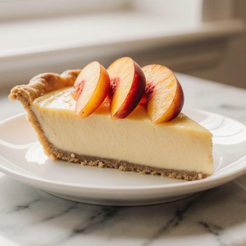 Homemade Peach Custard Pie