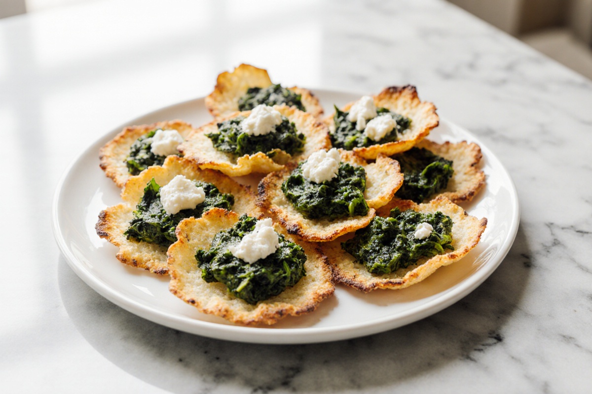 Mediterranean Spinach and Feta Crisps