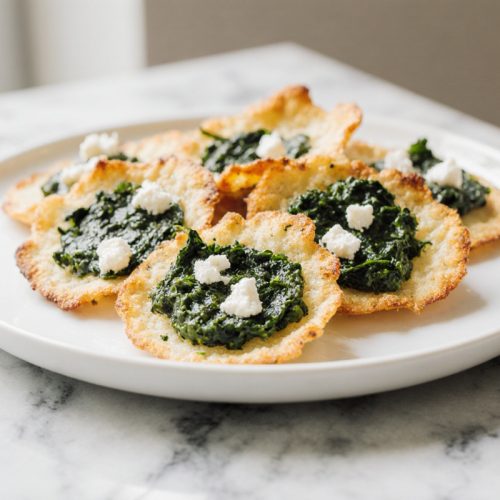 Mediterranean Spinach and Feta Crisps