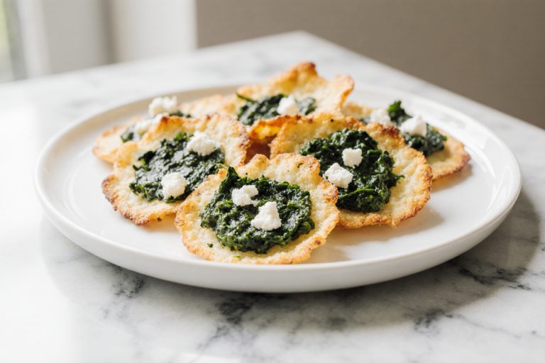 Mediterranean Spinach and Feta Crisps