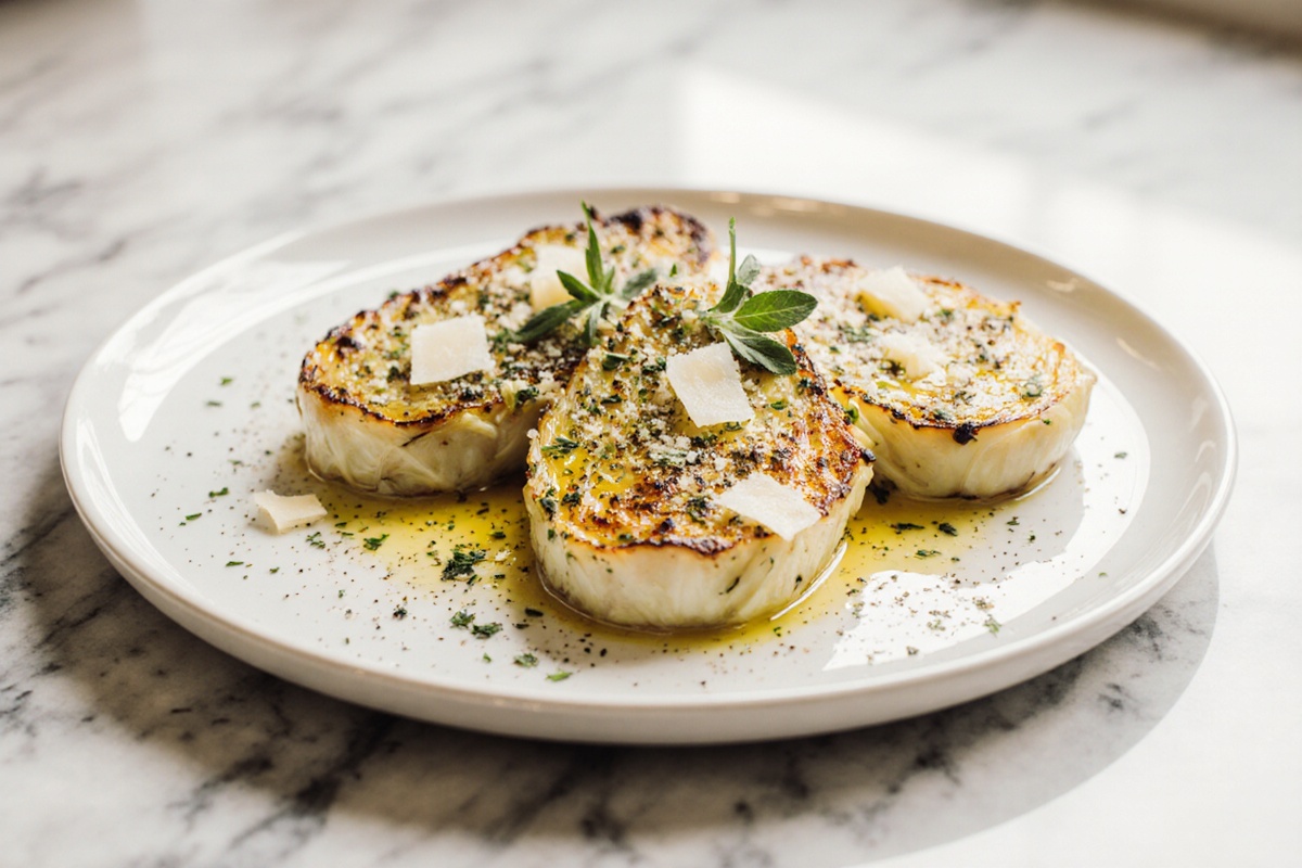 Oven Roasted Garlic Cabbage Steaks