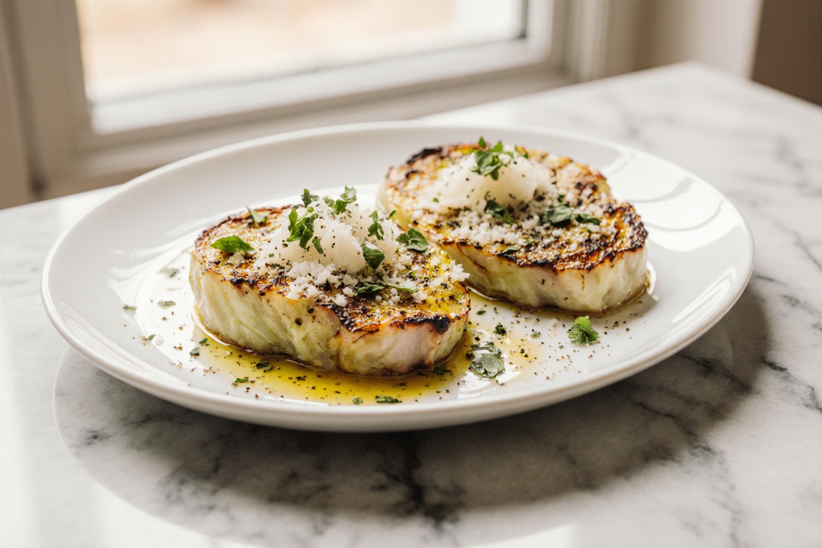 Oven Roasted Garlic Cabbage Steaks