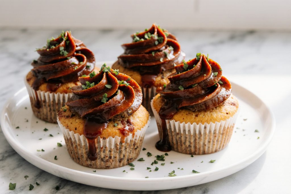 Smoky Bourbon BBQ Meatloaf Cupcakes