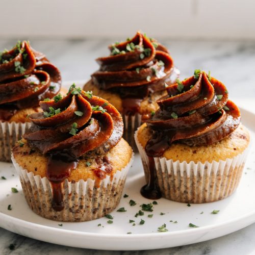 Smoky Bourbon BBQ Meatloaf Cupcakes