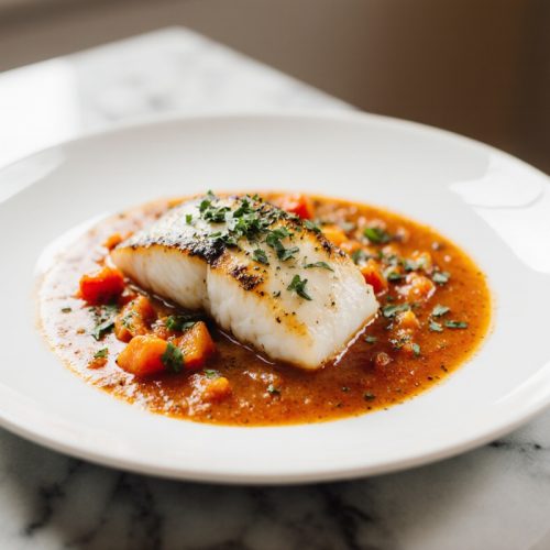 Tilapia in Roasted Pepper Sauce