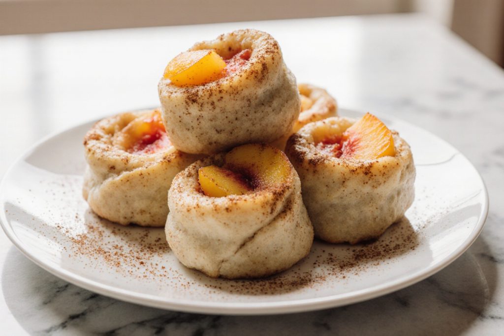 Peach Cobbler Egg Rolls