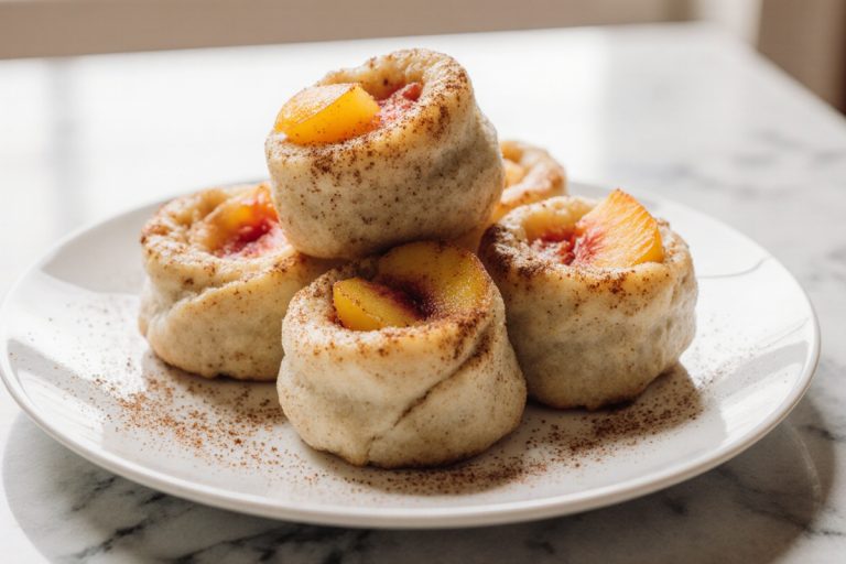 Peach Cobbler Egg Rolls