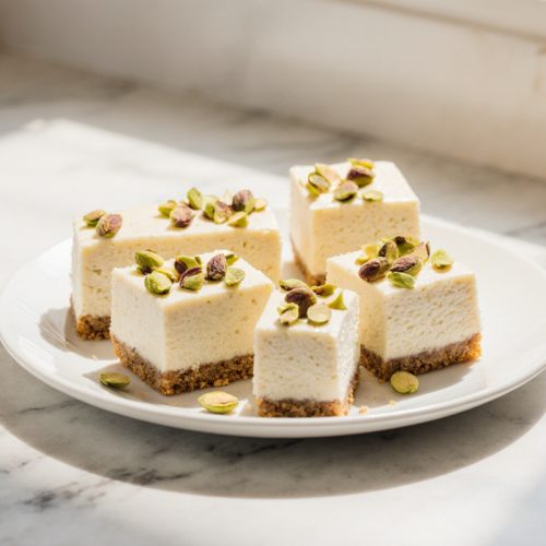 Greek Honey Pistachio Cheesecake Bars