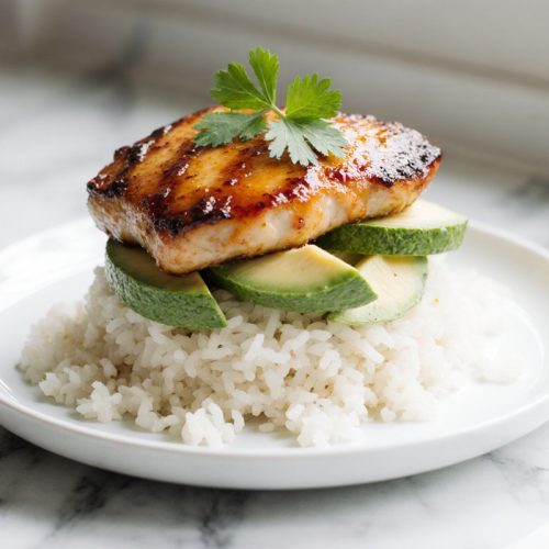 Honey Lime Chicken & Avocado Rice Stack