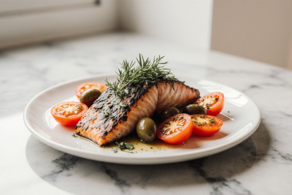 Mediterranean Baked Salmon