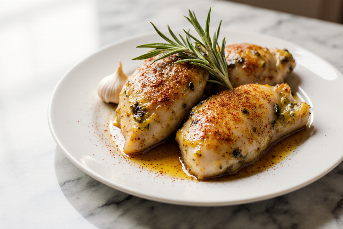 Rosemary Infused Baked Dijon Chicken