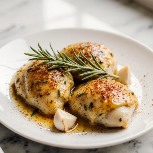 Rosemary Infused Baked Dijon Chicken