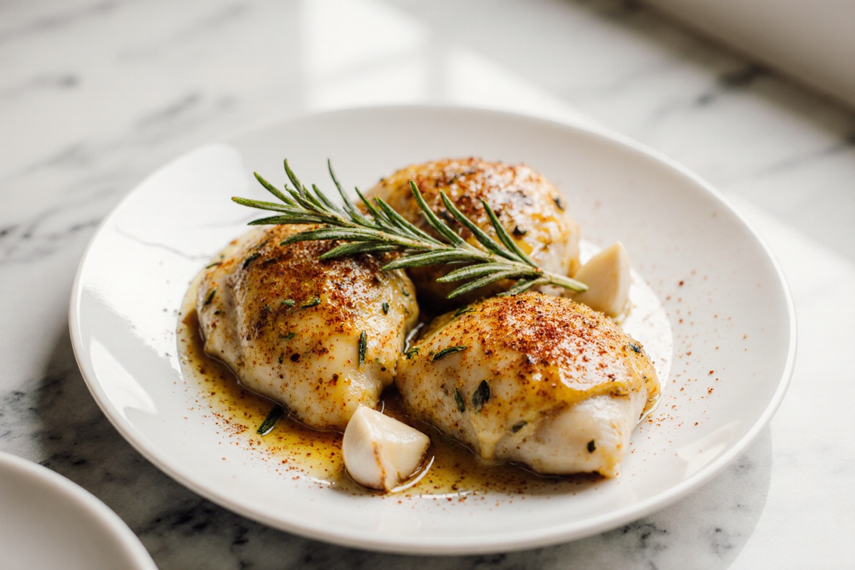 Rosemary Infused Baked Dijon Chicken