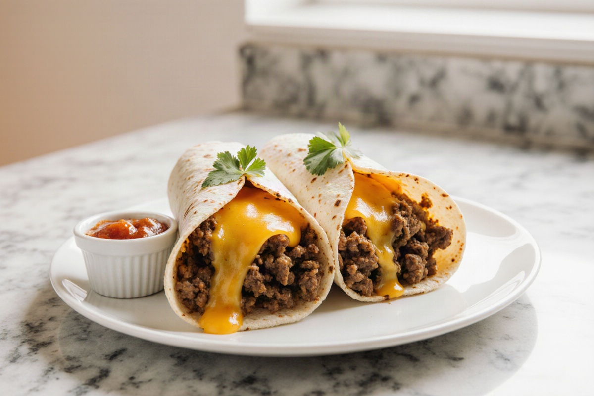 Beef and Cheese Burritos