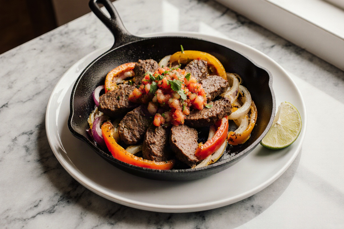 Beef Fajita Skillet with Pico de Gallo