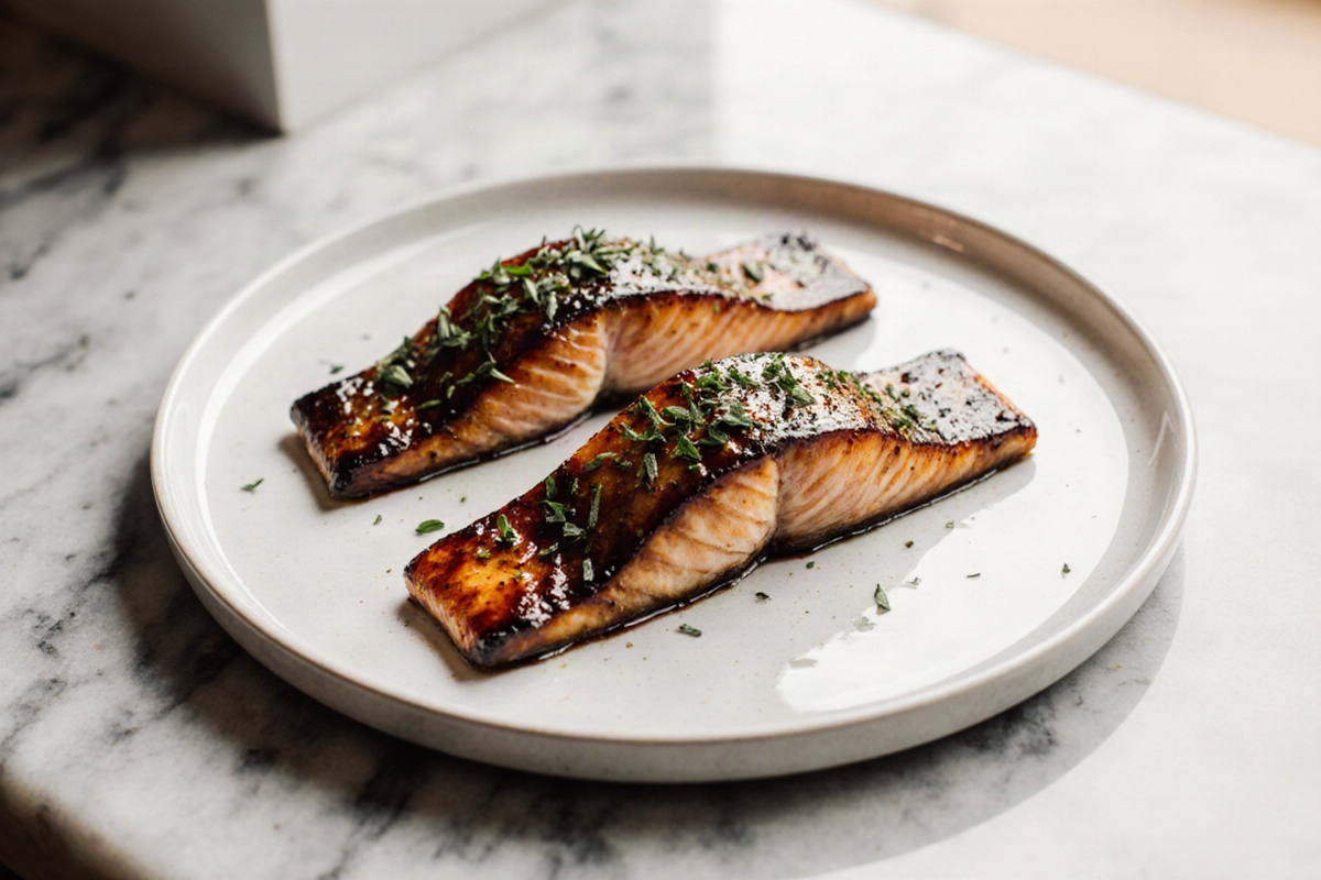 Brown Sugar Bourbon Glazed Salmon