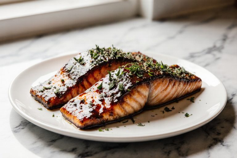 Brown Sugar Bourbon Glazed Salmon