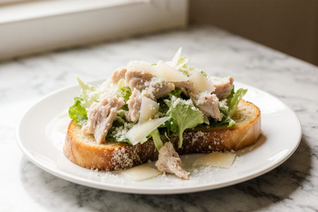 Garlic Bread Chicken Caesar Salad Subs
