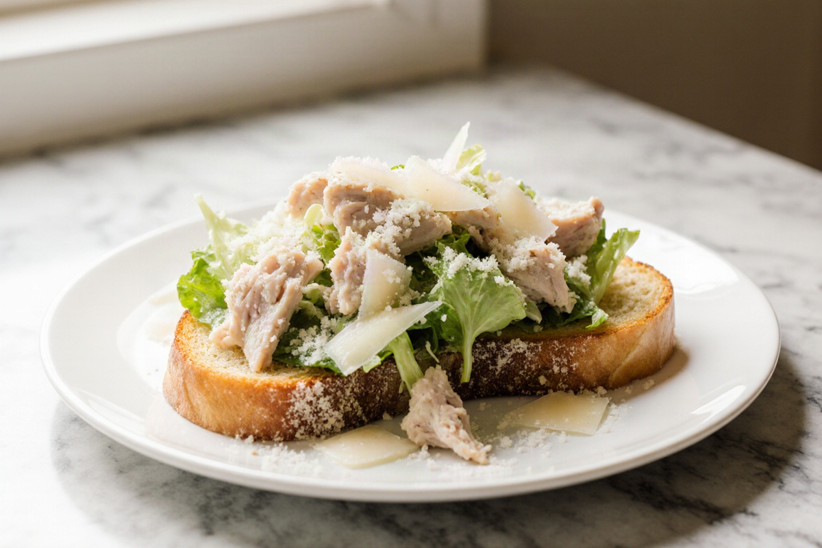 Garlic Bread Chicken Caesar Salad Subs