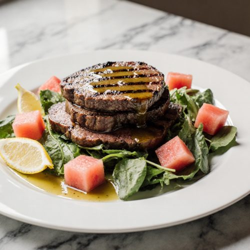 Grilled Steak and Watermelon Salad