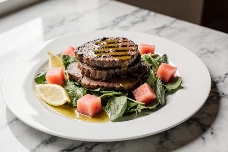 Grilled Steak and Watermelon Salad
