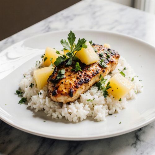 Hawaiian Chicken with Coconut Rice