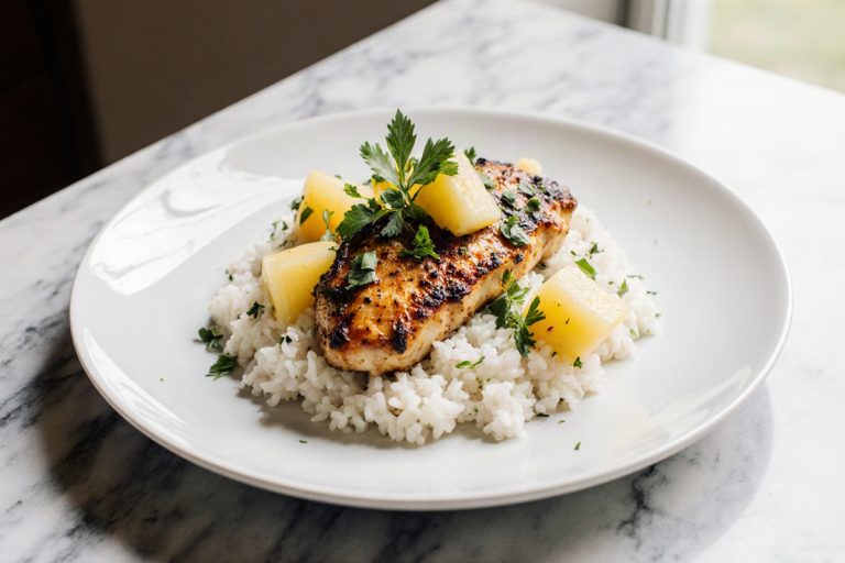 Hawaiian Chicken with Coconut Rice