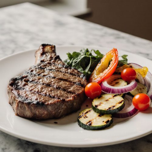 Mediterranean Grilled Chuck Steak with Garden Grilled Vegetables