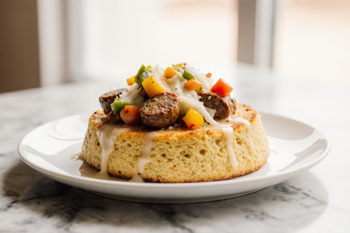 Mexican-Style Beef Sausage Cornbread Skillet