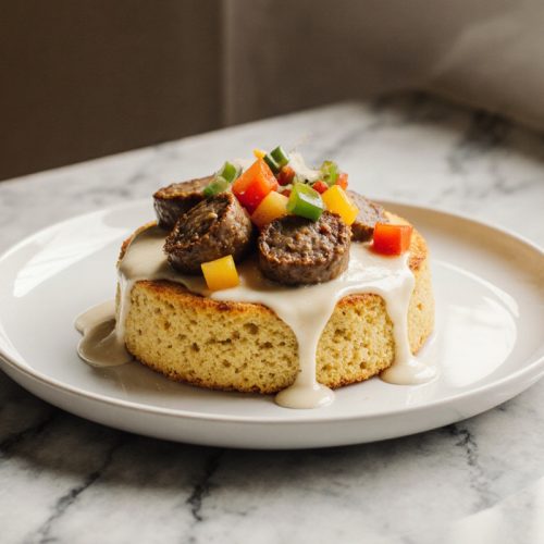 Mexican-Style Beef Sausage Cornbread Skillet