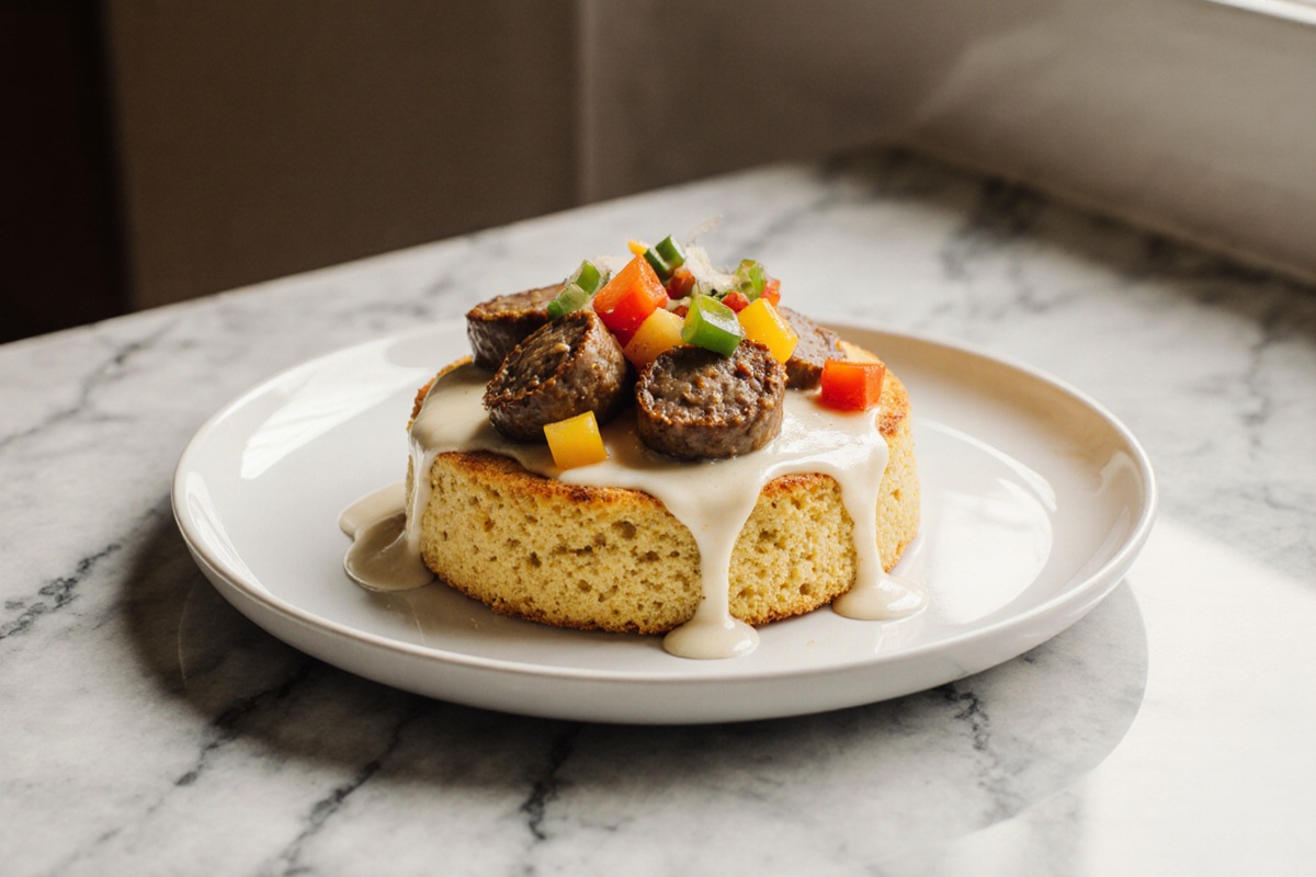 Mexican-Style Beef Sausage Cornbread Skillet